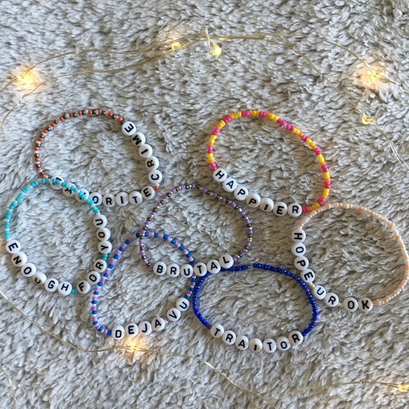 Olivia Rodrigo Guts Friendship Bracelet Set of 10 - Picture 2 of 2